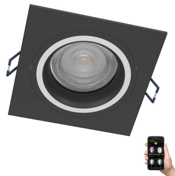 Eglo 900763 - LED RGBW Stmívatelné podhledové svítidlo CAROSSO-Z 4,7W/230V černá