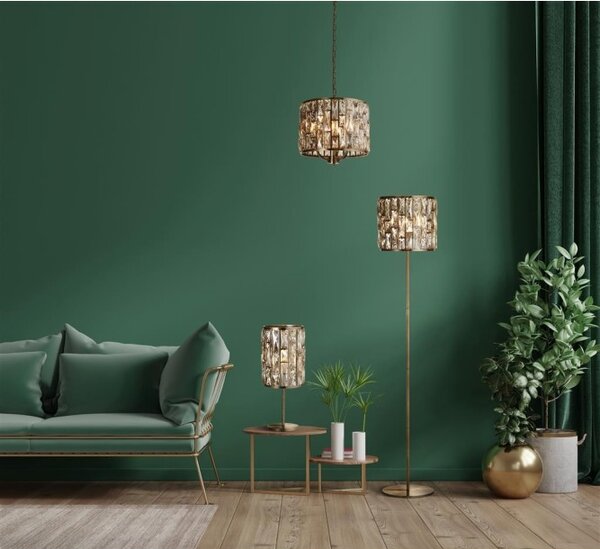 Searchlight EU6589AB Stojací lampa glamour BIJOU patina