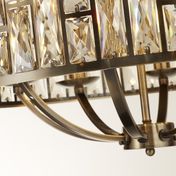 Searchlight 6588-8AB Závěsné glamour svítidlo BIJOU patina, průměr 64cm