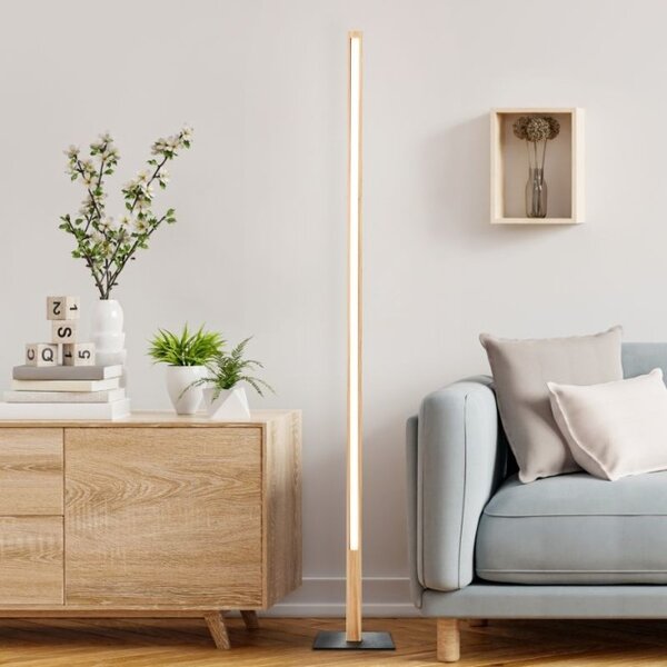 Brilliant G99069/76 Stojací LED lampa ARION světlé dřevo