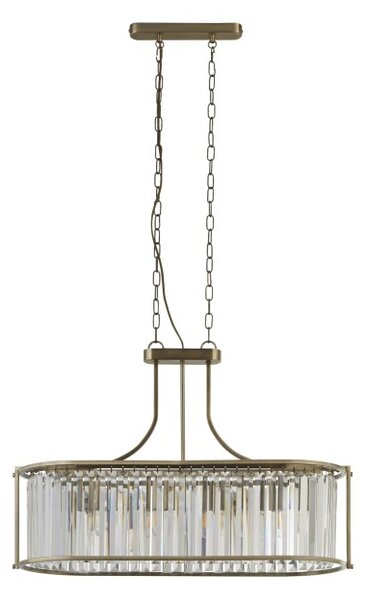 Searchlight 8095-5AB Závěsné glamour svítidlo VICTORIA patina