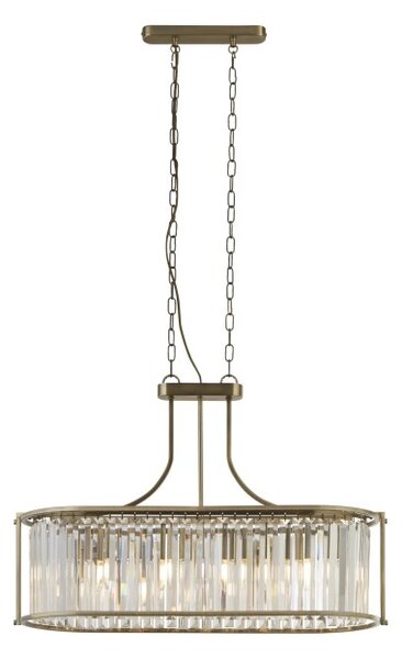 Searchlight 8095-5AB Závěsné glamour svítidlo VICTORIA patina