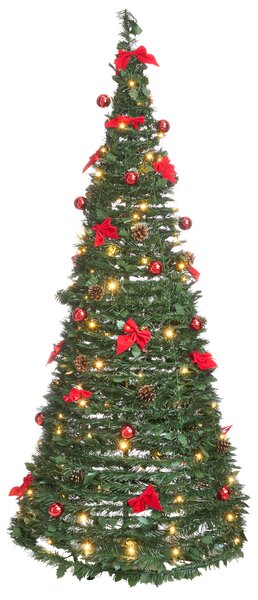 Umělý vánoční stromeček Skládací LED PINEORA 185 cm Zelená