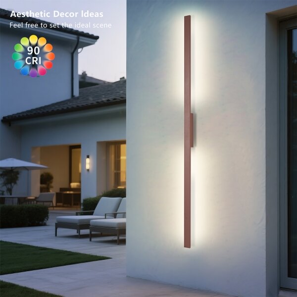 Brilagi - LED Venk. nást. svít. LUNA LED/30W/230V 3000K IP65 150 cm hnědá CRI 90