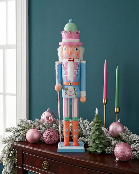 Dekorativní figurka HARKAN Louskáček 50 cm Modrá