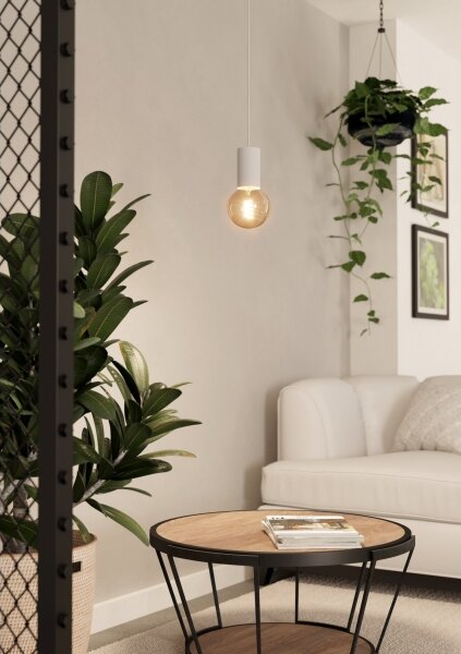 Eglo 900798 - Lustr na lanku POZUETA 1xE27/40W/230V bílá