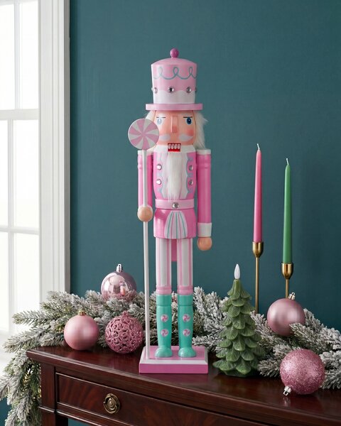 Dekorativní figurka DALALVEN Louskáček 50 cm Růžová