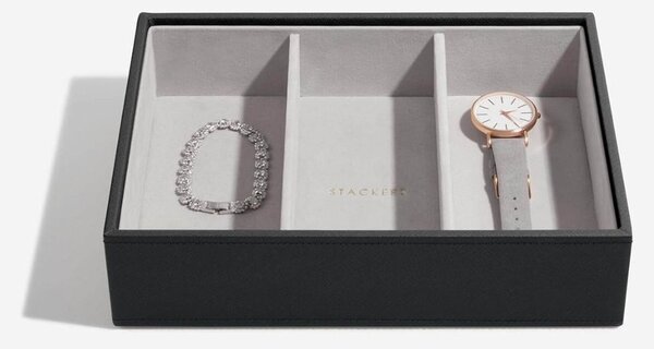 Stackers, Box na šperky Black Classic Watch & Accessory Layer | černá 75461