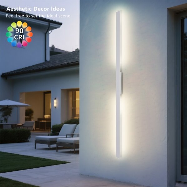 Brilagi - LED Venk. nást. svít. LUNA LED/30W/230V 3000K IP65 150 cm bílá CRI 90
