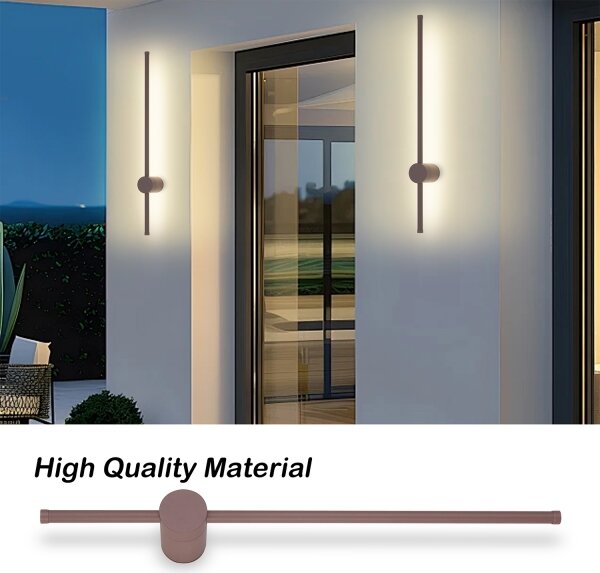 Brilagi - LED Venk. nást. svít. AURA LED/12W/230V 3000K IP54 65 cm hnědá CRI 90