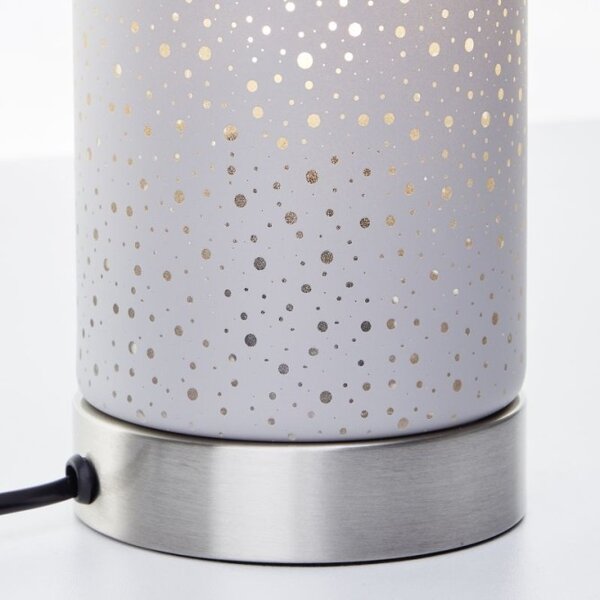 Brilliant 20070/22 Skleněná stolní lampa SCARLETT šedá