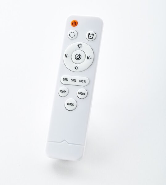 Brilliant G80846/75 Stmívatelné LED svítidlo BAARLO DŘEVO bílé průměr 50cm, RC, CCT, Night Light