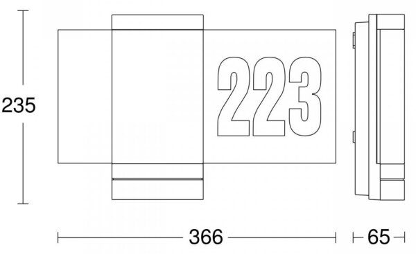 Steinel 067205 - LED Domovní číslo se senzorem L270SC LED/7,8W/230V IP44