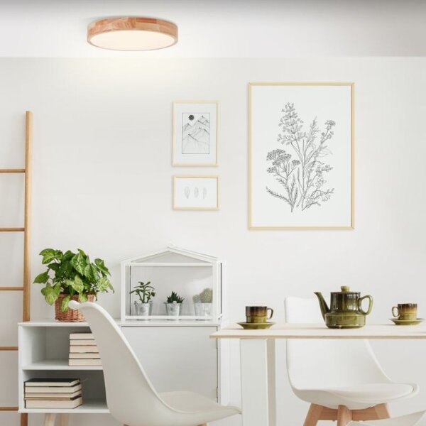 Brilliant G80569A75 Stropní svítidlo LED 22W SLIMLINE DŘEVO průměr 39cm