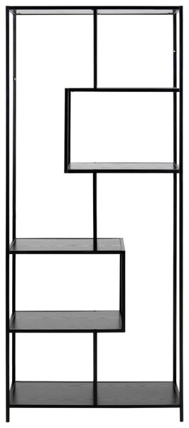 REGÁLOVÝ DÍL, černá, ocel, 77,0/185,0/35,0 cm Dieter Knoll - Knihovny, Online Only
