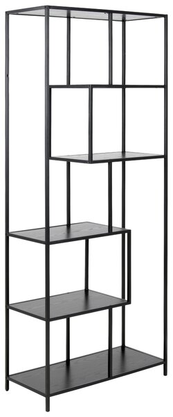 REGÁLOVÝ DÍL, černá, ocel, 77,0/185,0/35,0 cm Dieter Knoll - Knihovny, Online Only
