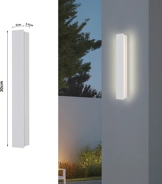 Brilagi - LED Venk. nást. svít. LINEAR LED/8W/230V 3000K IP65 30 cm bílá CRI 90