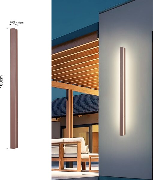 Brilagi-LED Venk. nást. svít. LINEAR LED/22W/230V 3000K IP65 100 cm hnědá CRI 90