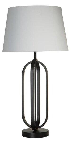 Searchlight EU91101WH Velká stolní lampa CHIC černá & BÍLÉ stínidlo