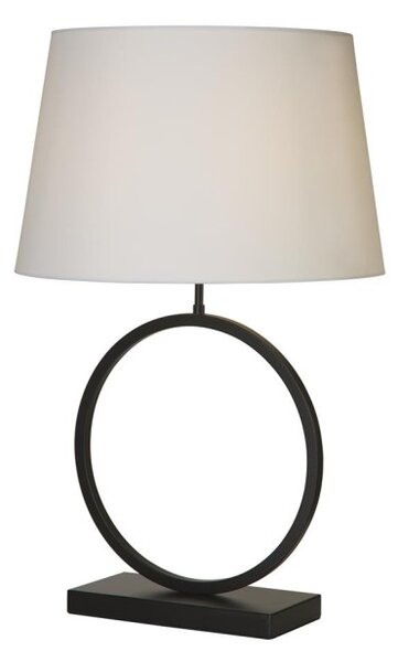 Searchlight EU93101WH Velká stolní lampa ELEGANT černá & BÍLÉ stínidlo