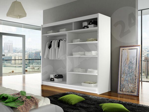Skříň London VI, Barva: černá, Osvětlení: bez osvětlení 5902928050691
