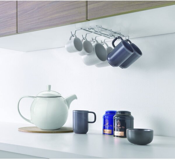 Nástěnný ocelový držák na hrnky Octo-Mug – Metaltex