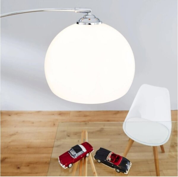 Brilliant 92940/75 Stojací oblouková lampa VESSA satin