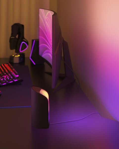 8720169385993 Philips Hue White and color Gradient Play Wall Washer stolové svítidlo 20W/1035lm 2000-6500K+RGB černá 2-set + PSU + plug