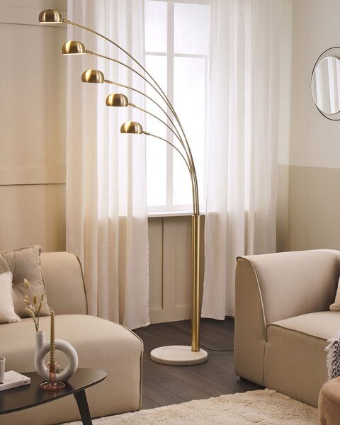 Stojací lampa FLINDERS Nastavitelná Kov Zlatá