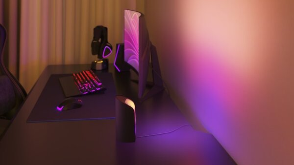 8720169339712 Philips Hue White and color Gradient Play Wall Washer stolové svítidlo 20W/1035lm 2000-6500K+RGB černá + PSU + plug