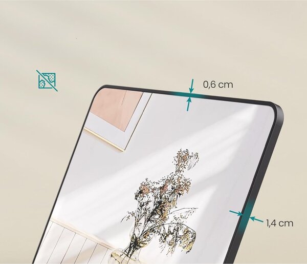 SONGMICS Závěsné zrcadlo Layla 120 cm černé