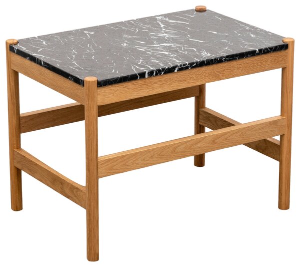 KONFERENČNÍ STOLEK, černá, dřevo, kámen, 60/40/42 cm MID.YOU - Konferenční stolky, Online Only