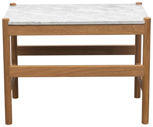 KONFERENČNÍ STOLEK, přírodní barvy, bílá, dřevo, kámen, 60/42/40 cm MID.YOU - Konferenční stolky, Online Only