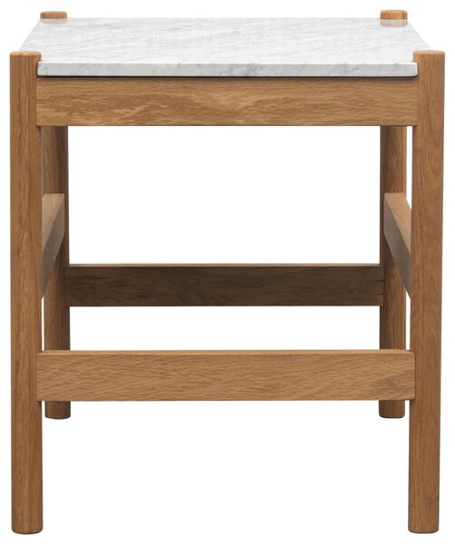 KONFERENČNÍ STOLEK, přírodní barvy, bílá, dřevo, kámen, 60/42/40 cm MID.YOU - Konferenční stolky, Online Only
