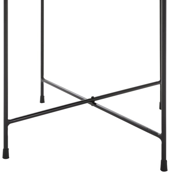 KONFERENČNÍ STOLEK, černá, kov, kámen, 50/50/45 cm Livetastic - Konferenční stolky, Online Only
