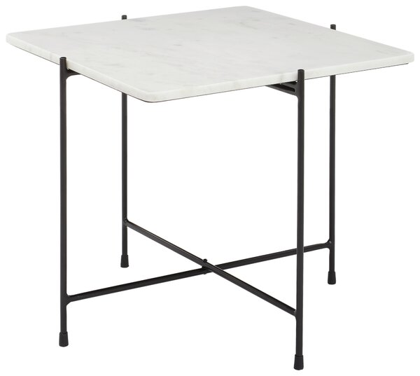KONFERENČNÍ STOLEK, černá, bílá, kov, kámen, 50/50/45 cm Livetastic - Konferenční stolky, Online Only