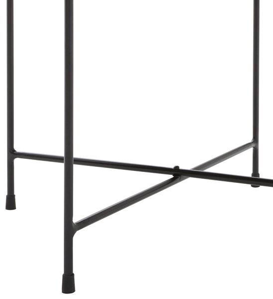 KONFERENČNÍ STOLEK, černá, bílá, kov, kámen, 50/50/45 cm Livetastic - Konferenční stolky, Online Only