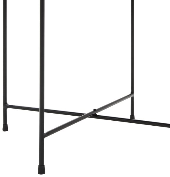 KONFERENČNÍ STOLEK, hnědá, černá, kov, kámen, 50/50/45 cm Livetastic - Konferenční stolky, Online Only