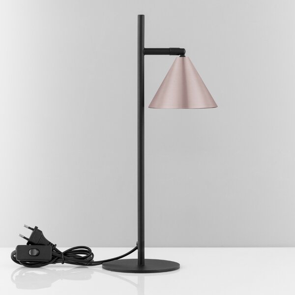 Nova Luce Mosazná kovová stolní lampa Conico