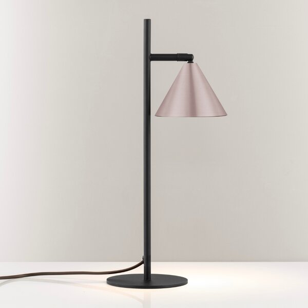 Nova Luce Mosazná kovová stolní lampa Conico