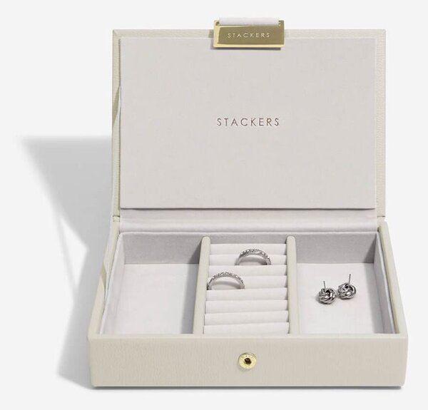 Stackers, Box na šperky Oatmeal Mini Lid | krémová 75615