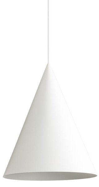 Redo 01-3022 Konos, závěsné bílé kónické svítidlo 1xE27, průměr 35cm