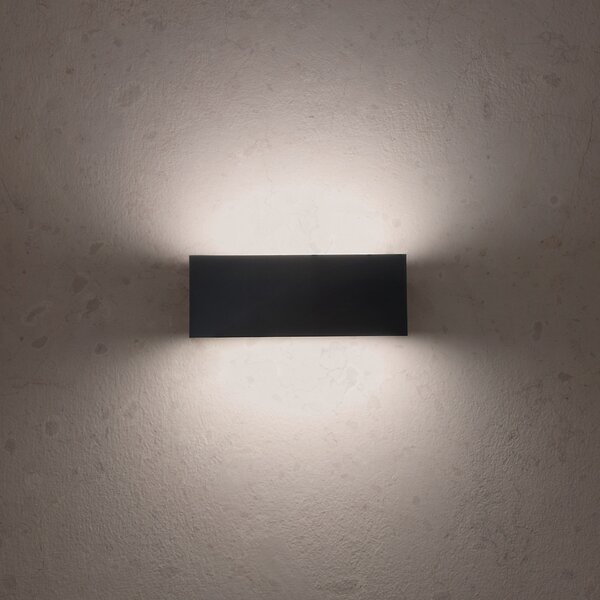 Redo 90154 Lampris, antracitové nástěnné venkovní svítidlo LED 12W 3000K, délka 23cm, IP65