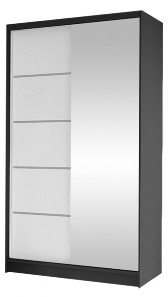 Šatní skříň Masero III, Barva: bílá / černá 5903211127656