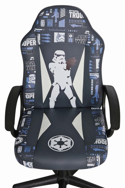 HERNÍ ŽIDLE, vzhled kůže, šedá, černá, bílá, světle modrá Star Wars - Online Only kancelářské židle, Online Only