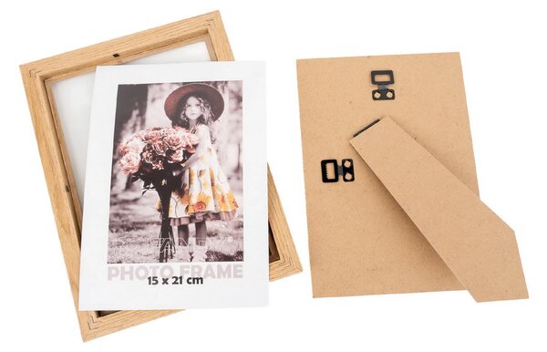 FANDY Dřevěný fotorámeček Bevel 15x21 2 hnědý