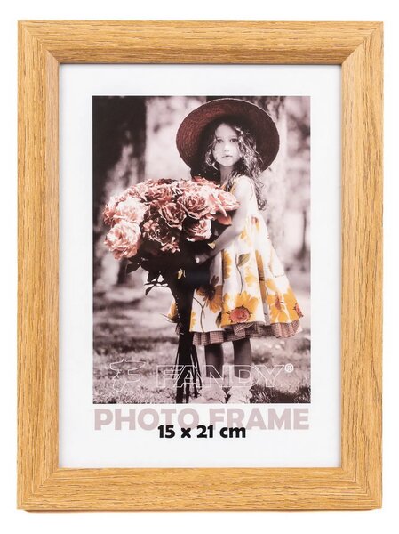 FANDY Dřevěný fotorámeček Bevel 15x21 2 hnědý