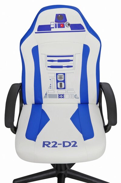 HERNÍ ŽIDLE, vzhled kůže, modrá, bílá Star Wars - Online Only kancelářské židle, Online Only