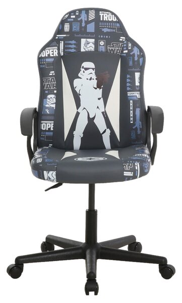 HERNÍ ŽIDLE, vzhled kůže, šedá, černá, bílá, světle modrá Star Wars - Online Only kancelářské židle, Online Only
