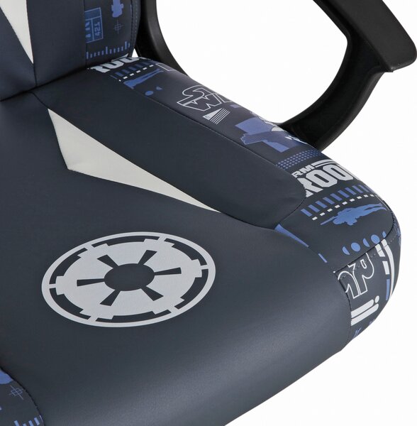 HERNÍ ŽIDLE, vzhled kůže, šedá, černá, bílá, světle modrá Star Wars - Online Only kancelářské židle, Online Only